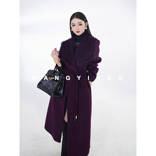 潮流前线 气质保暖拼接长款 2025冬季 系带厚款 大衣外套 款 MD依诺