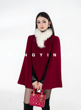 MD依诺【不动声色】2025冬季气质轻奢设计感名媛厚款保暖羊毛外套