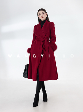 MD依诺【马踏迎春】2025冬季款气质保暖长款通勤休闲长袖羊毛外套
