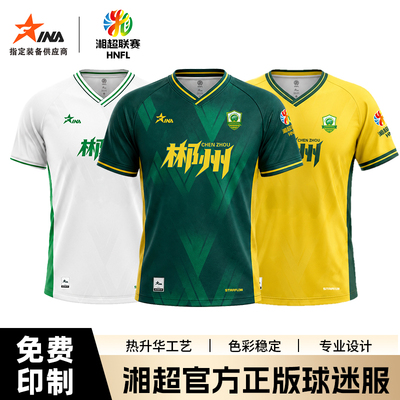 茵浪【湘超球迷郴州队】2026湖南省足球联赛助威服定版定制