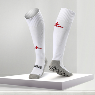 茵浪足球袜男长筒球袜过膝硅胶毛巾底透气比赛长袜训练防滑球袜
