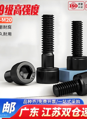 12.9级高强度杯头内六角螺丝圆柱螺栓螺钉M2M3M4M5M6M8M10M12M20