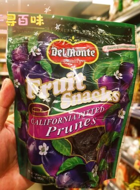 香港代购 美国进口DELMONTE地扪无核西梅干袋装蜜饯果干果脯