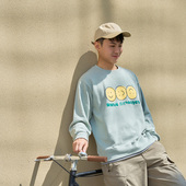 豆瓣小组组学卫衣棉质毛圈情侣款 男女同款 宽松印花春秋