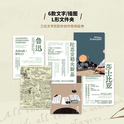 豆瓣6款L形文件袋套装防水透明