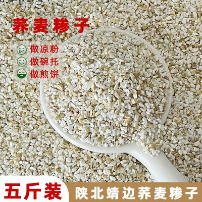 荞榛陕西特产定边红花荞面糁做凉粉碗托煎饼原料靖边荞麦糁子