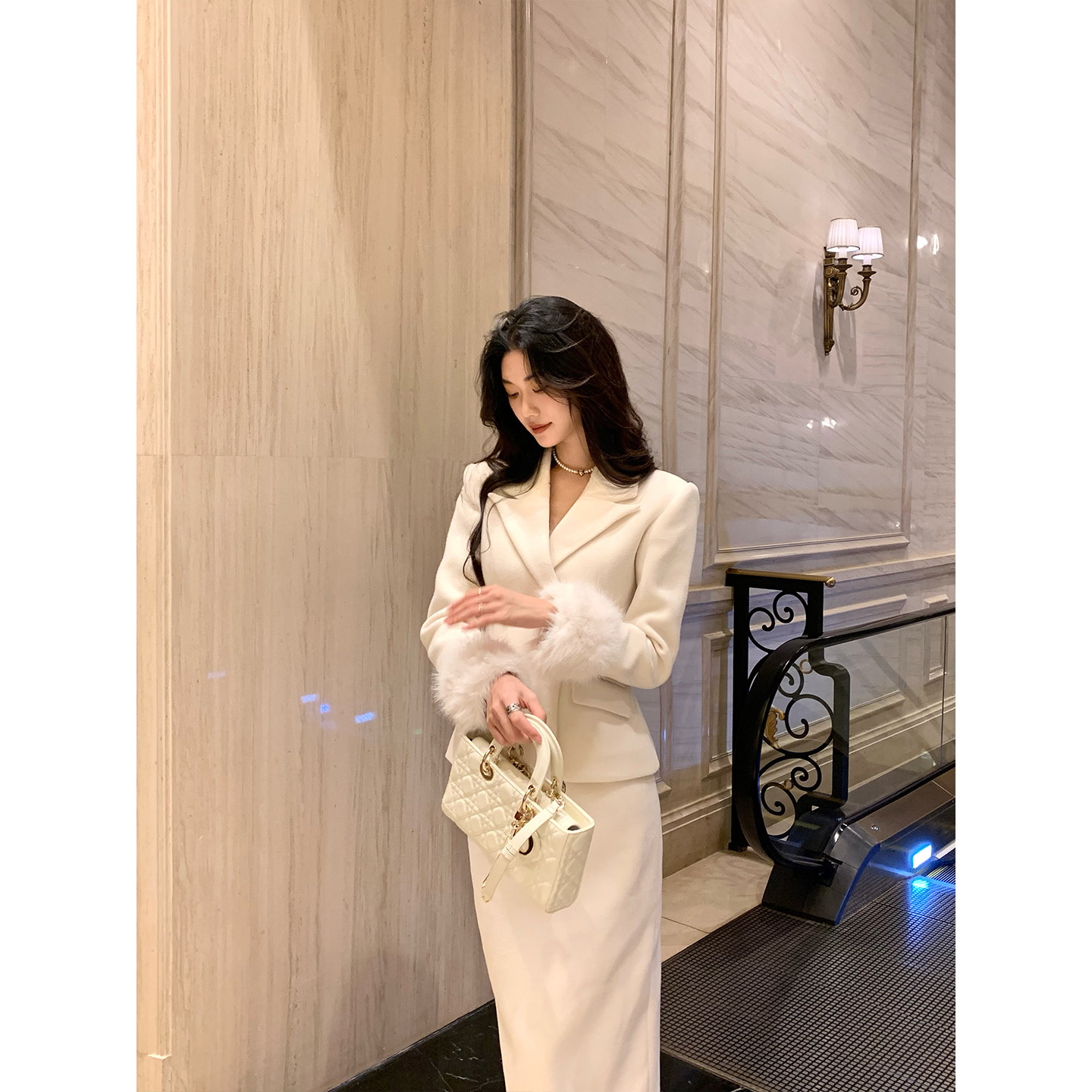 Norain不下雨千金风毛呢西装外套女冬季高级气质加厚毛呢半裙套装,女装/女士精品,时尚套装,淘宝优惠券,粉丝福利购,淘宝优惠卷