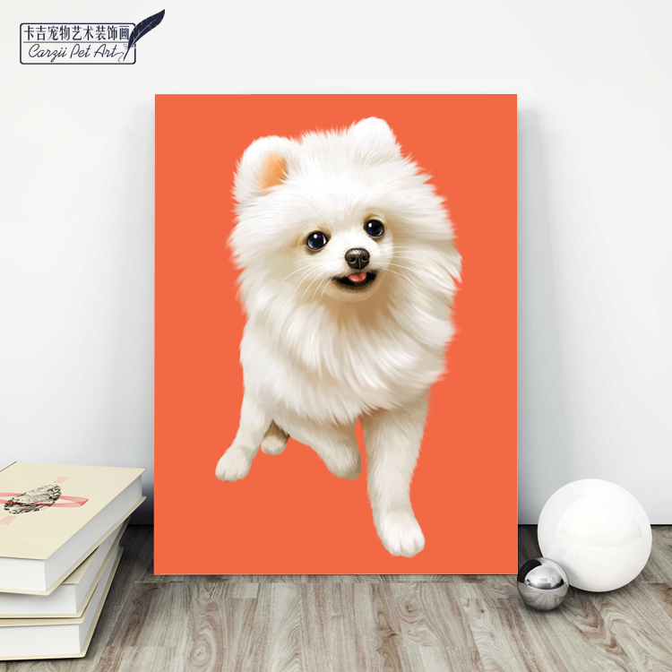 宠物装饰画博美犬系列客厅挂画卧室床头壁画狗狗犬舍简约无框画20
