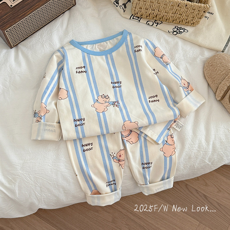 儿童秋衣秋裤套装纯棉春秋男童女孩内衣宝宝a类全棉打底睡衣家居,童装/婴儿装/亲子装,套装,淘宝优惠券,粉丝福利购,淘宝优惠卷