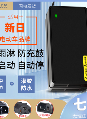 适用新日电动车电瓶充电器48V12AH60V20AH72V智能全新防触碰