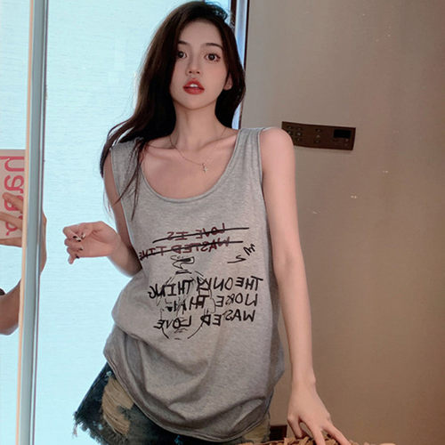 美式吊带运动坎肩背心无袖女夏季