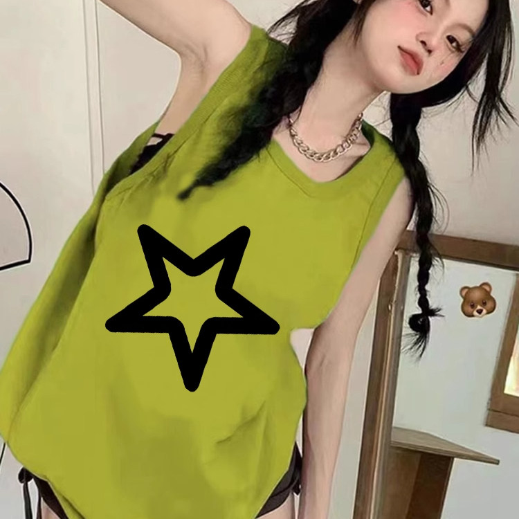纯棉吊带坎肩跨栏背心无袖t恤女图片