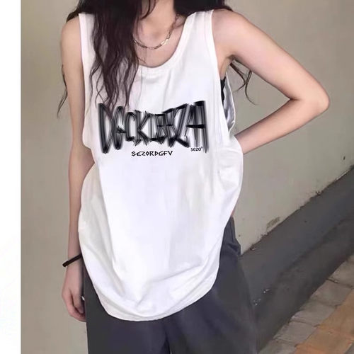 纯棉吊带坎肩背心无袖t恤女夏季