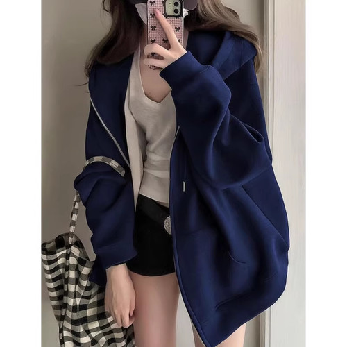 加绒加厚卫衣女2025新款秋冬外套