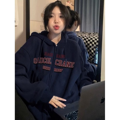 oversize卫衣女春秋季设计感小众