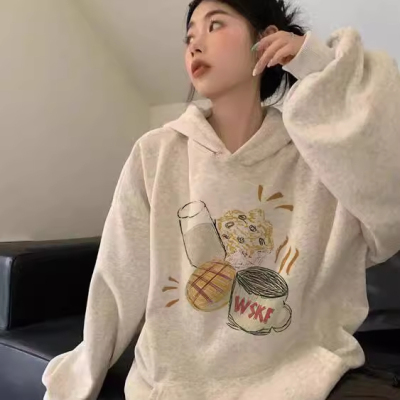连帽卫衣女秋冬季宽松韩系慵懒风