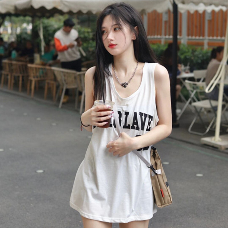 美式吊带运动坎肩背心无袖女夏季