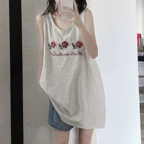 纯棉吊带运动坎肩背心无袖女夏季