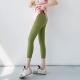 薄款 七八九分抹茶草绿色高腰收腹瑜伽健身无尬鲨鱼裤 女外穿夏秋季