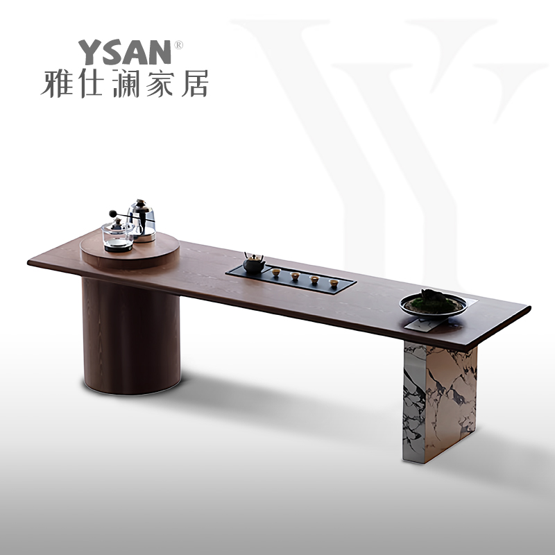 YSAN雅仕澜实木茶台大板茶桌椅
