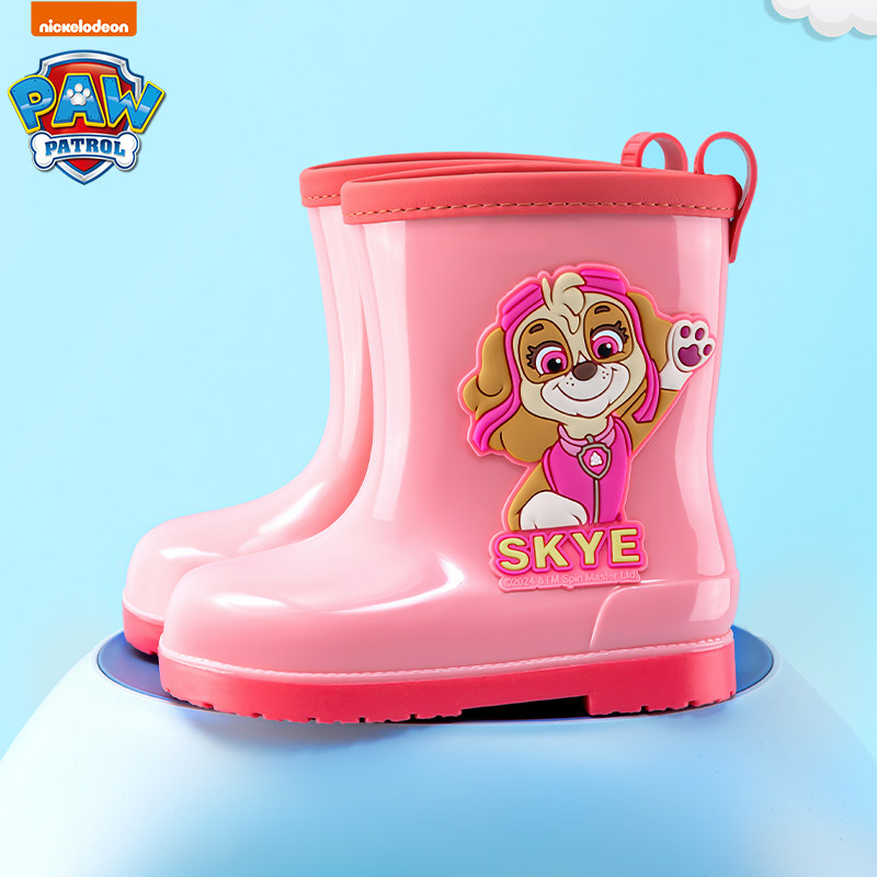 汪汪队儿童雨鞋男童雨靴防滑男款宝宝幼儿女孩水鞋中小童防水胶鞋