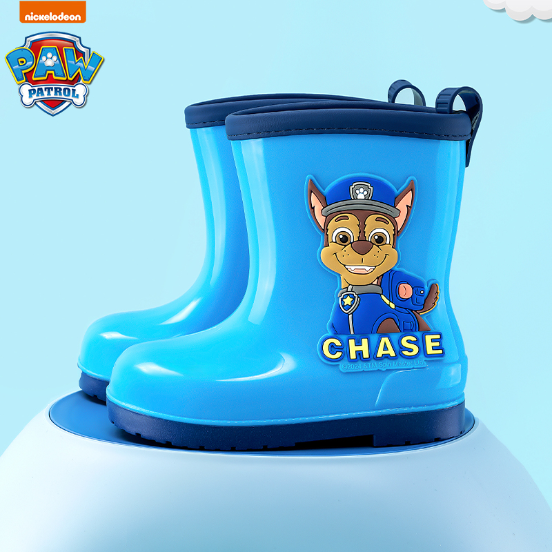 汪汪隊低筒卡通兒童雨鞋正品防滑