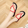 slipper Flat heel Korean Edition student fashion Exorcism non-slip Beach shoes Word tow Flat bottom sandals