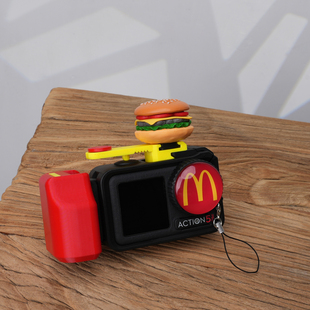 5pro相机原厂兔笼拍摄手柄和快门按键汉堡配件 大疆DJI action4