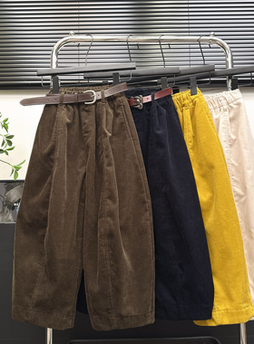 【水洗条绒】儿童裤子秋冬装男童灯芯绒2025新款时尚中大童休闲裤