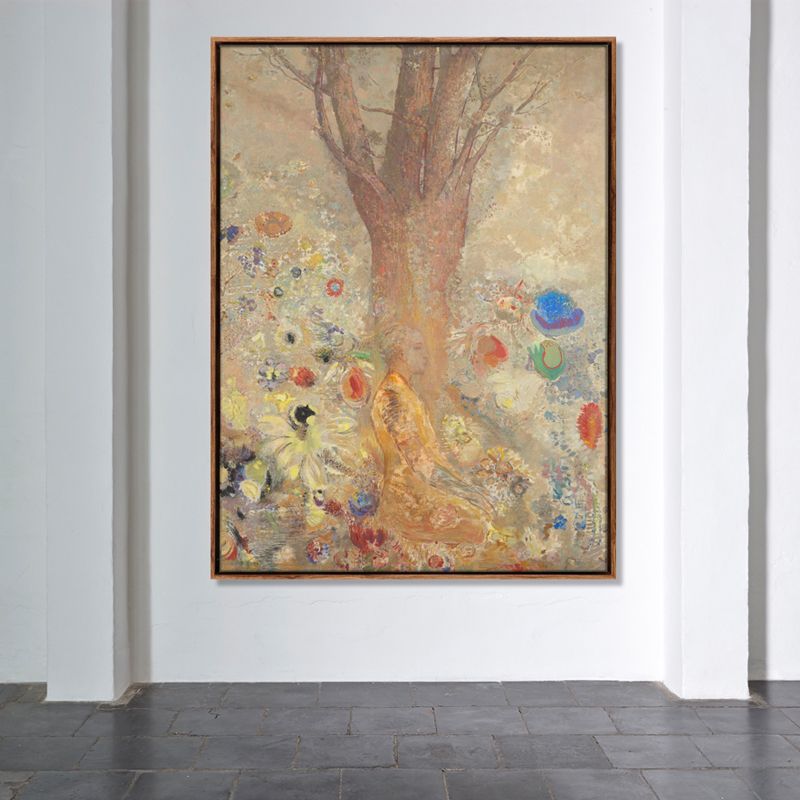 禅意风竖版会所过道装饰画可定制