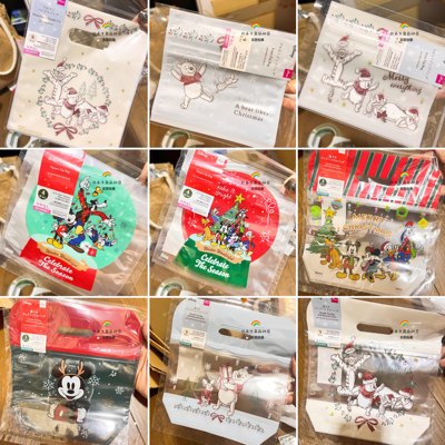 现货日本迪士尼圣诞节限定新品自封袋米奇米妮维尼巴斯光年胡迪