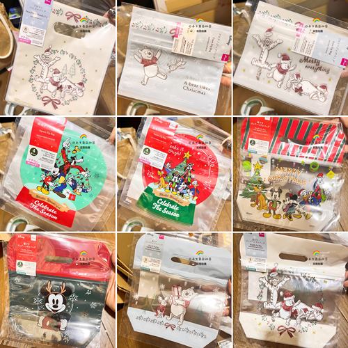 现货日本迪士尼圣诞节限定新品自封袋米奇米妮维尼巴斯光年胡迪