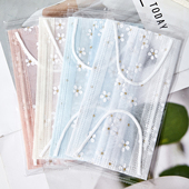 樱花网纱口罩蝴蝶女高颜值薄款 口罩 防晒尘透气蕾丝一次性2025新款