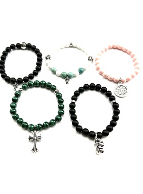 手链WUMING925纯银潮流十字架