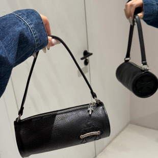 高品质现货 高级感炸街潮流梵文十字架小圆包腋下包笔筒包包