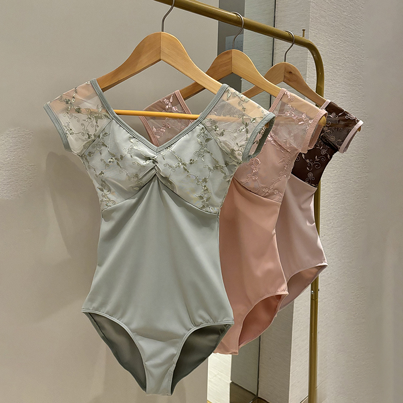 ModLatBal Dance 芭蕾舞蹈服刺绣连体服体操服瑜伽服空中练功服