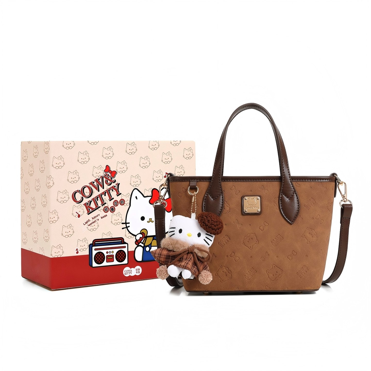 官网正品Cow&Kitty手提菜篮子女包2026新款轻便通勤单肩包斜挎包