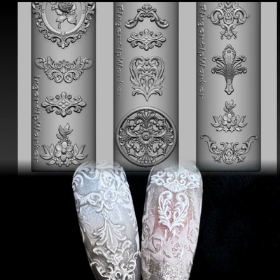 【FingertipWorker】原创常用小众宫廷风巴洛克立体浮雕模具