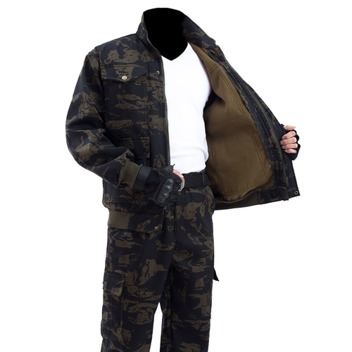 Утепленный удерживающий тепло камуфляжный износостойкий комбинезон, увеличенная толщина