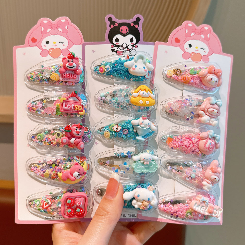 儿童发夹女童碎发夹子水果可爱流沙刘海夹发卡小女孩bb夹网红发饰