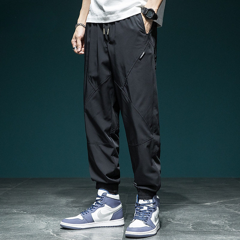 2026新款速干休闲裤男宽松大码工装裤子夏季潮牌冲锋裤冰丝运动裤