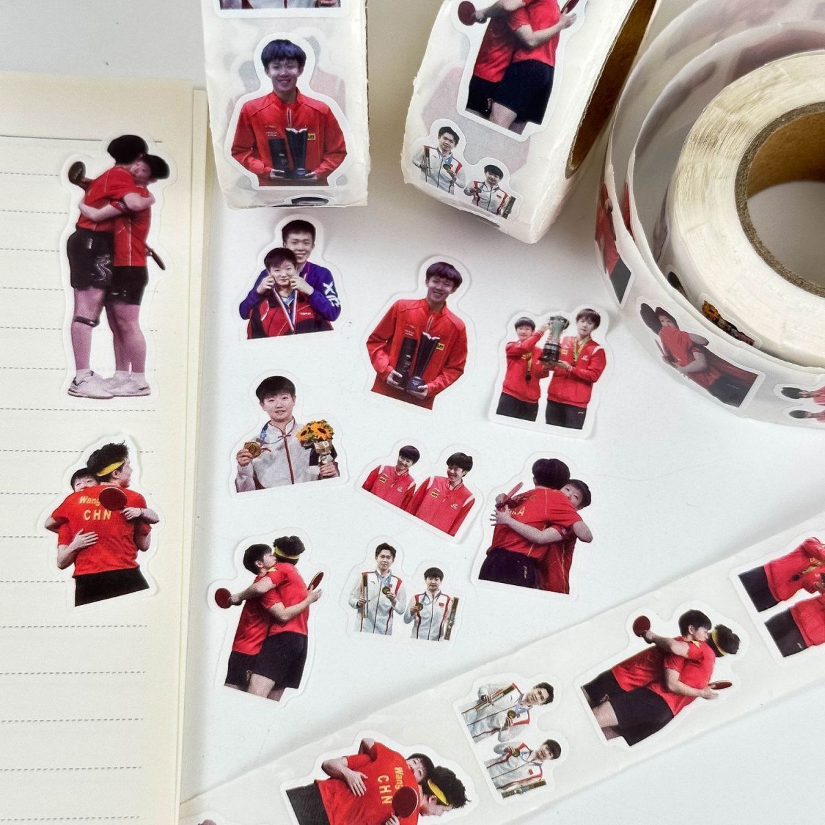 莎头神图卷卷贴孙颖莎王楚钦