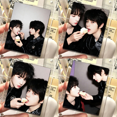 橹穆互喂蛋糕拍立得小卡橹穆互喂小蛋糕名场面粉丝周边物料小卡