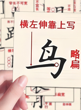 240张楷书偏旁部首贴纸偏旁部首大合集楷书基本笔画练习书法教学