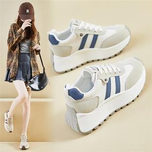 女2025春季 老爹鞋 学生运动跑步休闲厚底增高街拍BN028 新款 ins韩版