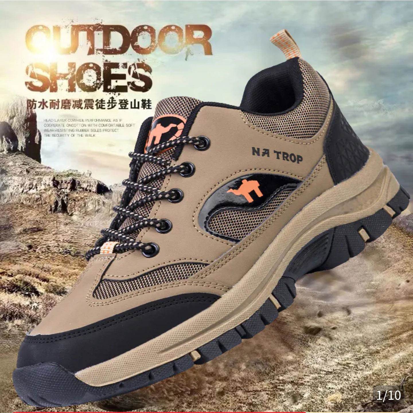 今泽男鞋飞行员登山鞋新款男士户外运动鞋休闲轻便徒步旅游鞋大码