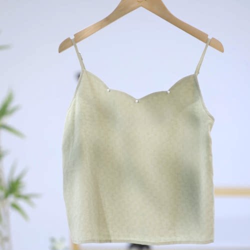 汉服吊带内搭时夏汉服花瓣领吊带