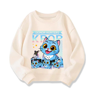 圆领上衣潮酷 NASA联名Kpop猎魔女团2025年男女儿童卫衣洋气童装