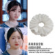 中餐厅沈月同款 白色蕾丝发圈大号丸子头发绳发饰2025新款 高级感女