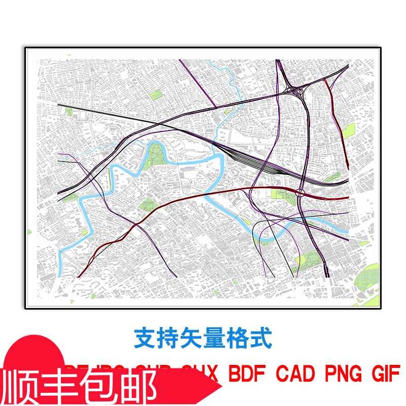 矢量地图新款订制全国各区域上海火车站特殊图可修改AI格式电子版